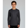 image:image4 Pack Boys Mesh Long Sleeve T Shirts Dry Fit Crew Neck Athletic Kids TeenSet 8
