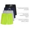 image:image4 Pack Girls Mesh Shorts Athletic Basketball Soccer Pockets Teens Kids GymSet 5