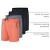 image:image4 Pack Mens Mesh 5 Zipper Athletic Workout Running Basketball Gym Shorts5inch  Set 1