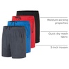 image:image4 Pack Mens Mesh 5 Zipper Athletic Workout Running Basketball Gym Shorts5inch  Set 8