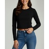 image:image4 Pack Womens Cotton Crop Tops Long Sleeve Cropped Tshirts Crew Neck TeesSet 10