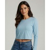 image:image4 Pack Womens Cotton Crop Tops Long Sleeve Cropped Tshirts Crew Neck TeesSet 4