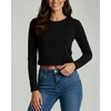 image:image4 Pack Womens Cotton Crop Tops Long Sleeve Cropped Tshirts Crew Neck TeesSet 6