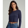 image:image4 Pack Womens Cotton Crop Tops Long Sleeve Cropped Tshirts Crew Neck TeesSet 9