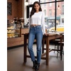 image:image4 Pack Womens Cotton Crop Tops Long Sleeve Cropped Tshirts Crew Neck TeesSet 9