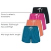 image:image4 Pack Womens Mesh Shorts Basketball Athletic Running Workout Gym PocketsSet H