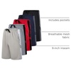 image:image5 Pack Boys Mesh Athletic Shorts Basketball Kids Soccer Sports PocketsSet 5