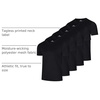 image:image5 Pack Mens Mesh V Neck T Shirts Dry Fit Athletic Workout Gym Running TeesSet 1