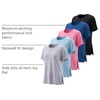 image:image5 Pack Womens Dry Fit Slit Hem Workout Tops T Shirts Athletic Gym TeesSet 2