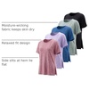 image:image5 Pack Womens Dry Fit Slit Hem Workout Tops T Shirts Athletic Gym TeesSet 7