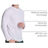 image:imageMens Mesh Long Sleeve Shirts UPF Sun Protection Dry Fit Casual Work Gym TeeSet 7