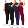 image:image3 Pack Boys Mesh Open Bottom Sweatpants Athletic Track Pants Teens KidsSet 1
