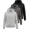 image:image3 Pack Girls Fleece Pullover Hoodies Sweatshirts Sweaters Kids Teens TopsSolid Black  Charcoal Heather  Grey Heather