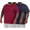 image:image3 Pack Mens Big and Tall Dry Fit T Shirts Workout Gym Athletic Crew TeeShort Sleeve  Set 1
