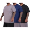 image:image3 Pack Mens Big and Tall Dry Fit T Shirts Workout Gym Athletic Crew TeeShort Sleeve  Set 10