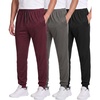 image:image3 Pack Mens Mesh Joggers Sweatpants Gym Athletic Workout Pockets TrackSet 2