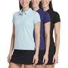 image:image3 Pack Womens Golf Polo Shirts Short Sleeve Collared Tennis Dry Fit TopsSet 3