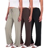 image:image3 Pack Womens Palazzo Pants Wide Leg Adaptive Pajama Bottoms Lounge CasualSet 10