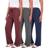 image:image3 Pack Womens Palazzo Pants Wide Leg Adaptive Pajama Bottoms Lounge CasualSet 2