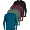 image:image4 Pack Boys Mesh Long Sleeve T Shirts Dry Fit Crew Neck Athletic Kids TeenSet 3