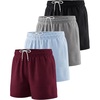 image:image4 Pack Girls Mesh Shorts Athletic Basketball Soccer Pockets Teens Kids GymSet 3