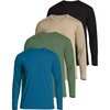 image:image4 Pack Mens Long Sleeve Dry Fit T Shirts Pocket Fishing Workout UPF 50 SunSet 3