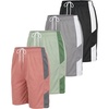 image:image4 Pack Womens Mesh Bermuda Shorts Athletic Running Gym Workout PocketsSet 1