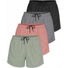 image:image4 Pack Womens Mesh Shorts Basketball Athletic Running Workout Gym PocketsSet G