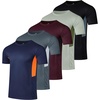 image:image5 Pack Mens Mesh Short Sleeve T Shirts Athletic Workout Running Gym TeesSet 13