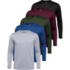 image:imageMens Mesh Long Sleeve Shirts UPF Sun Protection Dry Fit Casual Work Gym Tee5 Pack Set 6