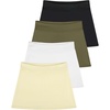 image:imageReal Essentials 4 Pack Girls Active Athletic Skort  Tennis Golf Skirt for Kids with Shorts Lining 416Set 4