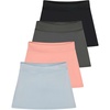 image:imageReal Essentials 4 Pack Girls Active Athletic Skort  Tennis Golf Skirt for Kids with Shorts Lining 416Set 8