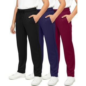 image:image3 Pack Boys Mesh Open Bottom Sweatpants Athletic Track Pants Teens KidsSet 1