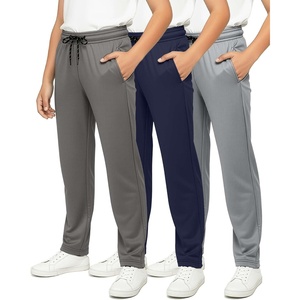 image:image3 Pack Boys Mesh Open Bottom Sweatpants Athletic Track Pants Teens KidsSet 14