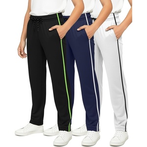 image:image3 Pack Boys Mesh Open Bottom Sweatpants Athletic Track Pants Teens KidsSet 6