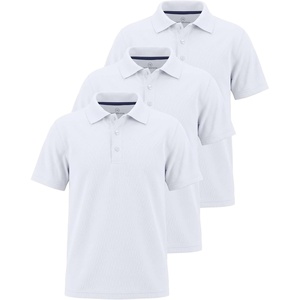 image:image3 Pack Boys Polo Shirts School Uniform Short Sleeve Collared Golf KidsSet 2