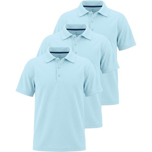 image:image3 Pack Boys Polo Shirts School Uniform Short Sleeve Collared Golf KidsSet 3