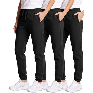 image:image3 Pack Girls Cotton Fleece Joggers Sweatpants Kids Teens Pants SweatsSolid Black  Solid Black  Solid Black