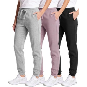 image:image3 Pack Girls Cotton Fleece Joggers Sweatpants Kids Teens Pants SweatsSolid Black  Solid Keepsake Lilac  Grey Heather