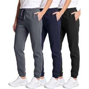 image:image3 Pack Girls Cotton Fleece Joggers Sweatpants Kids Teens Pants SweatsSolid Black  Solid Navy Blazer  Solid Quiet Shade