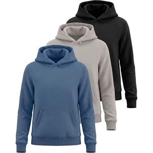 image:image3 Pack Girls Fleece Pullover Hoodies Sweatshirts Sweaters Kids Teens TopsSolid Black  Solid Dove  Solid Copen Blue