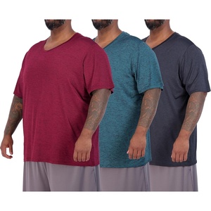 image:image3 Pack Mens Big amp Tall Dry Fit V Neck T Shirts Athletic Workout Gym TeesSet 1