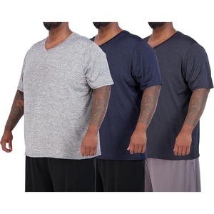 image:image3 Pack Mens Big amp Tall Dry Fit V Neck T Shirts Athletic Workout Gym TeesSet 2