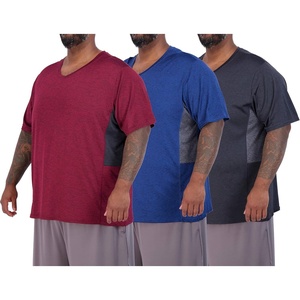 image:image3 Pack Mens Big amp Tall Dry Fit V Neck T Shirts Athletic Workout Gym TeesSet 3