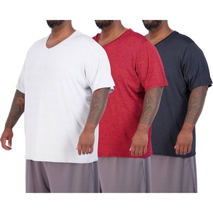 image:image3 Pack Mens Big amp Tall Dry Fit V Neck T Shirts Athletic Workout Gym TeesSet 5