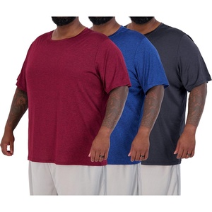 image:image3 Pack Mens Big and Tall Dry Fit T Shirts Workout Gym Athletic Crew TeeShort Sleeve  Set 4