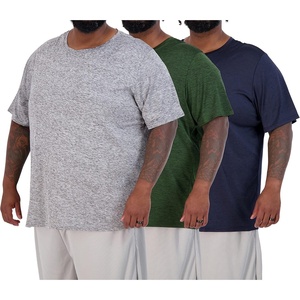image:image3 Pack Mens Big and Tall Dry Fit T Shirts Workout Gym Athletic Crew TeeShort Sleeve  Set 5
