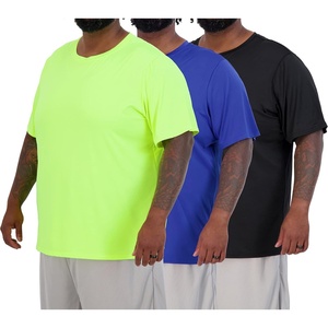 image:image3 Pack Mens Big and Tall Dry Fit T Shirts Workout Gym Athletic Crew TeeShort Sleeve  Set 7
