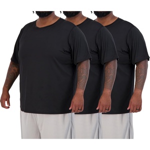 image:image3 Pack Mens Big and Tall Dry Fit T Shirts Workout Gym Athletic Crew TeeShort Sleeve  Set 8
