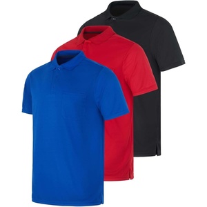 image:image3 Pack Mens Dry Fit Pocket Polo Shirts Short Sleeve Athletic Golf CollaredSet 5